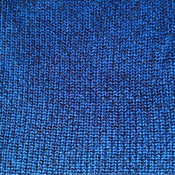 Blue-black mock-neck sweater, size M - Picture 3 of 5